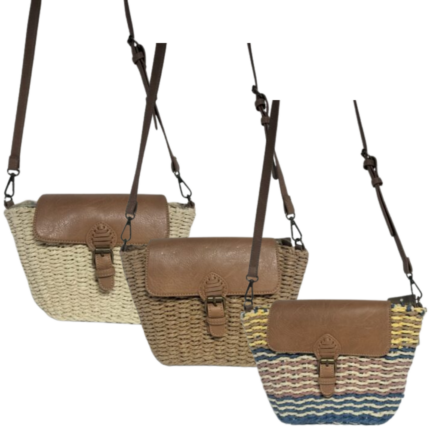 Bolso/Bandolera Señora Rafia 28x16x10cm