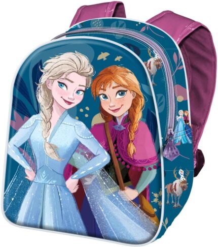 Mochila Mini 3D Frozen ll Disney 25.5x20.5x10cm.