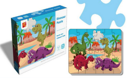 PUZZLE 24 PIEZAS EN CAJA DINOSAURIO 25x17.5cm.
