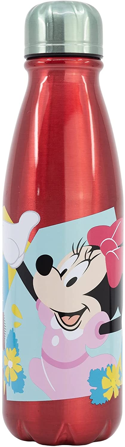 Botella Aluminio Infantil Minnie Disney 600ml