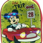 Mochila Mickey Disney Con Luz Leds 3D24x32x9cm.
