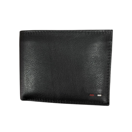 Cartera Piel Caballero 12x9cm Negro