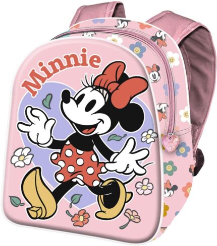 Mochila Mini 3D Minnie Disney 25.5x20.5x10cm.