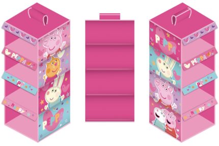 COLGADOR/ORGANIZADOR ARMARIO CON 4 HUECOS 29X28X65 CM. DE PEPPA PIG