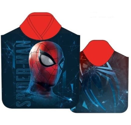 Poncho Toalla Spiderman Marvel Microfibra 50x100cm.