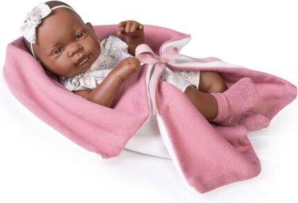 Muñecas Antonio Juan Recién Nacida Mulata Parejita Con Mantita 42cm.