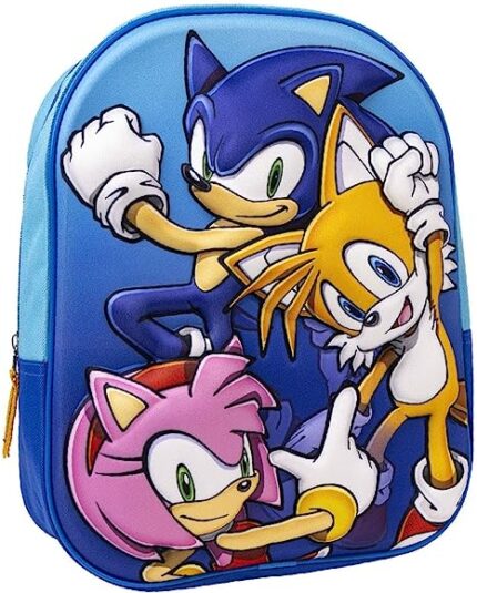 Mochila 3D Sonic 31x25x10cm.