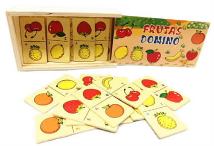 DOMINO DE MADERA FRUTAS