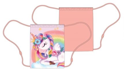 Saco Mochila Unicornio 40x35cm.