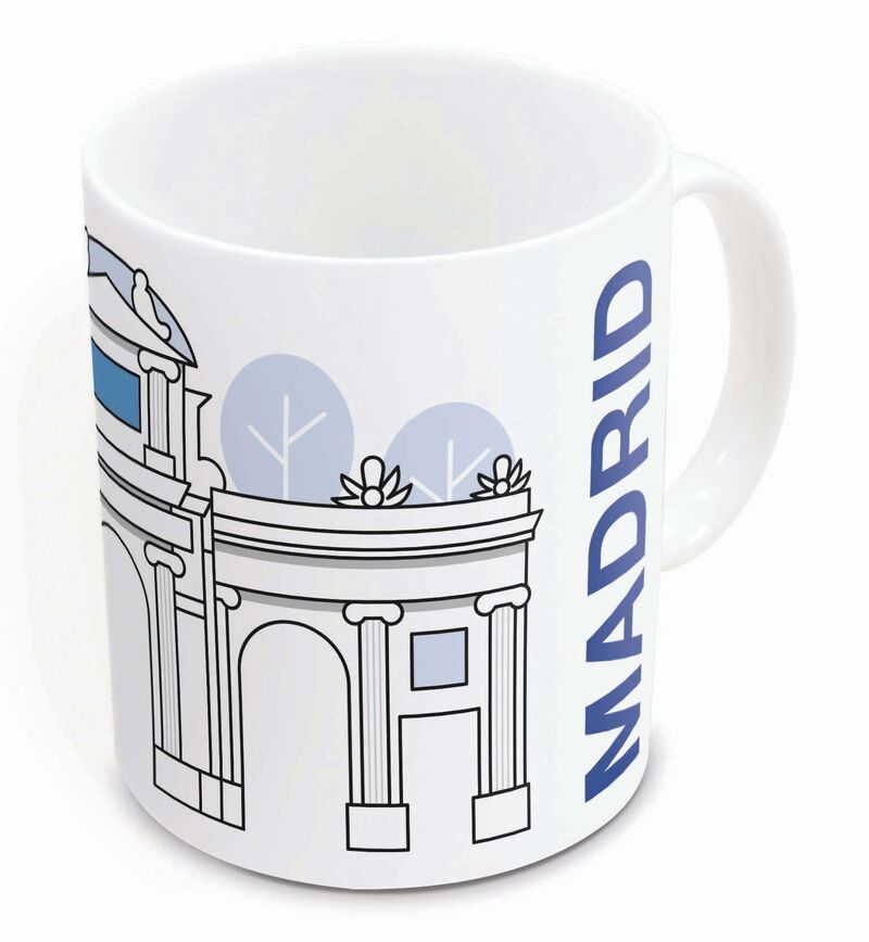 8412497374625 TAZA CERAMICA SUBLIM 325ML MADRID LOVE - Imagen 1