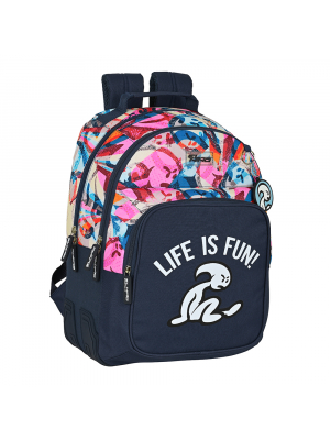 Mochila Doble Adapt.Carro El NiÃ±o Life Is Fun 32x15x42cm