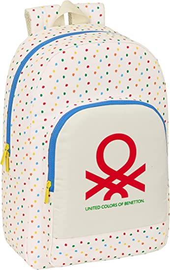 Mochila Adapt.Carro Benetton Topitos 30x46x14cm.