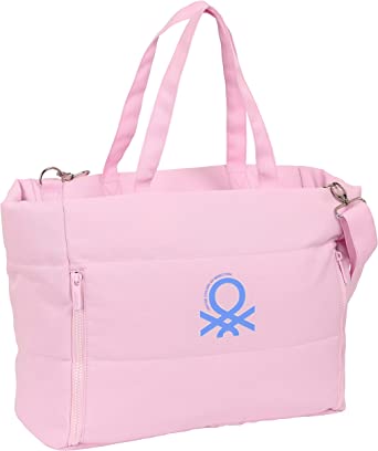 Bolso Con Bolsillo Para Portatil 14,1 Benetton Pink 54X17X31 Cm