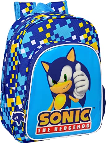 Mochila Infantil Adapt.Carro Sonic Speed 26X11X34Cm