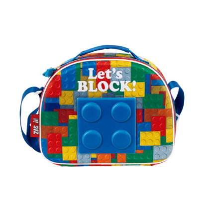 Bolsa Para El Almuerzo 3D Blocks Poliester 26X21X11Cm