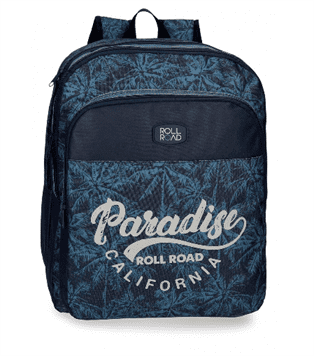 Mochila Escolar Roll Road Palm Doble Compartimento Adapt 44x33x13cm