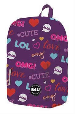 Mochila Mediana B4U Omg Lol 30Cm