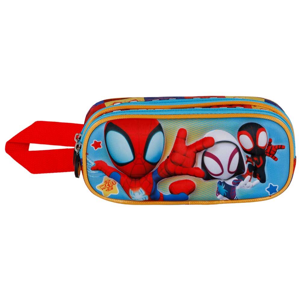 8445118066104 Portatodo 3D Three Spidey Marvel doble 9,5x22x8cm - Imagen 1