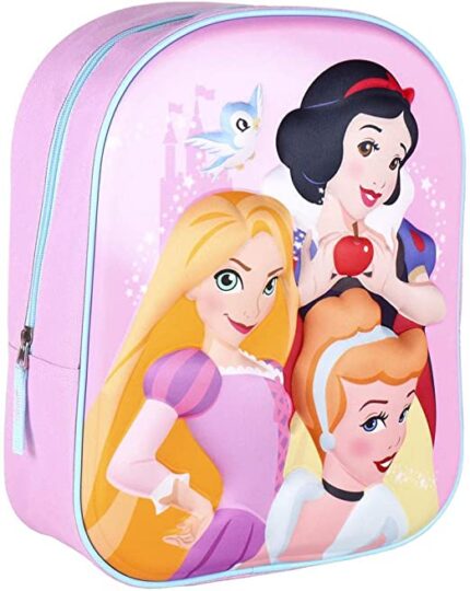Mochila Infantil 3D Princesas Disney 25.0 X 31.0 X 10.0 Cm
