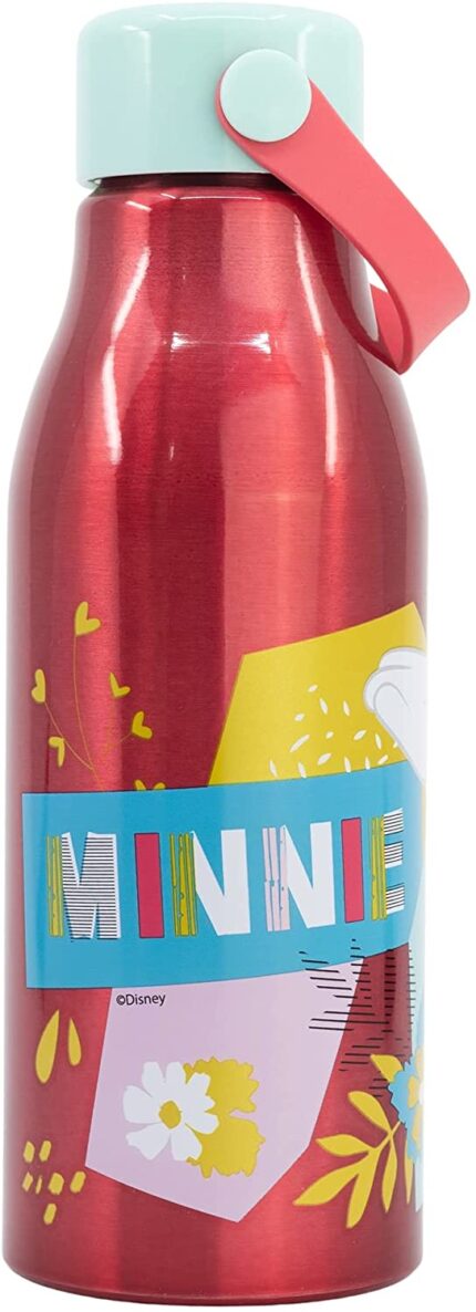 Botella Infantil Aluminio Minnie Disney 760ml Con Asa