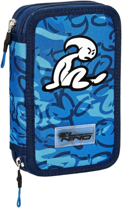 Plumier Doble Pqño 28 Pcs El Niño Blue Bay
