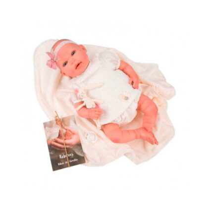 Bebe Reborn Naroa Con Manta Y Muñequito  Arias 45cm.