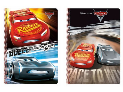 Libreta Cars Disney A4 Tapas Duras 80h 21,5x31cm.