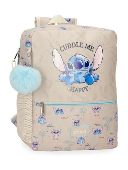 Mochila Stitch Cuddle Me Happy 27x33x11cm.