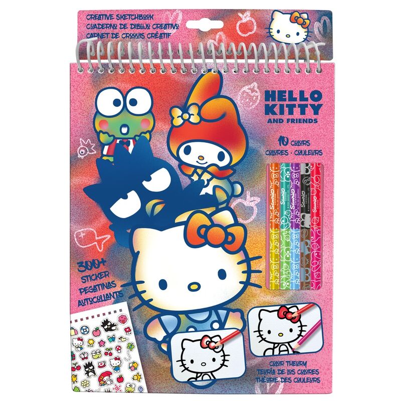 8435507887014.jpg Libreta Creativa Colorear Con Lapices Hello Kitty - Imagen 1