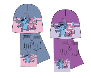 Conjunto De Gorro, Guantes y Bufanda De Stitch