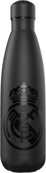 Botella Real Madrid Negra Rubberizada Doble Pared 550ml