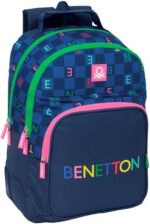 Mochila Doble Adapt.Carro Benetton Damero 32X15X42Cm