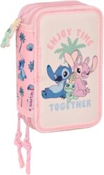 Plumier Triple 37 Pcs Stitch Beach 12.5X5.5X19.5Cm