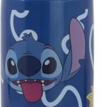 Botella de agua deportiva con pajita y asa incorporada de 410 ml de Stitch Palms
