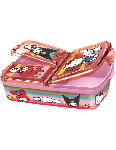 Fiambrera infantil múltiple con 3 compartimentos de Hello Kitty and Friends