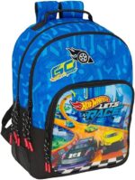 Mochila Doble Adapt.Carro Hot Wheels "Let'S Race" 32X15X42Cm