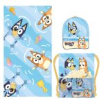 Toalla Set Saquito Gorra Bluey 27.0 X 33.0 X 7.0 Cm