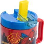 Taza infantil de plástico con tapa de Spiderman 530Ml. - Imagen 2