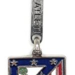 Llavero Atletico De Madrid Metal Plateado