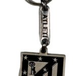 Llavero Atletico De Madrid Metal Cromado Negro