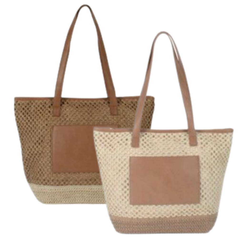 MT1037 Bolso Señora Rafia 40x28x17cm - Imagen 1