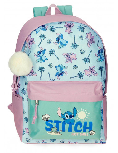 Mochila Escolar Stitch 45x31x15cm.
