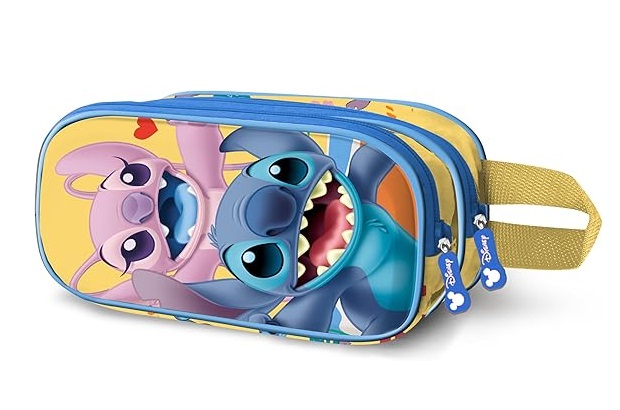 8436615537105 Estuche Portatodo 3D Doble Disney Lilo y Stitch Ocean 22 x 10 cm - Imagen 1