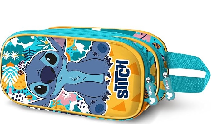 8436615537105 Estuche Portatodo 3D Doble Disney Lilo y Stitch Colors 22 x 10 cm - Imagen 1