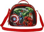 Bolsa Portamerienda 3D Unisex Kids, Rojo Los Vengadores Marvel 10x26x20cm - Imagen 2