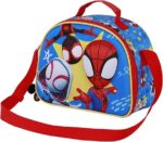 Bolsa Portamerienda 3D Unisex Kids, Rojo Spiderman Marvel 10x26x20cm