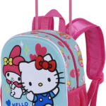 Mochila 3D con Ruedas Pequeña Karactermania Sanrio Hello Kitty Friendship 26 x 34 cm