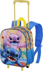 Mochila 3D con Ruedas Pequeña Disney Lilo y Stitch Ocean 26 x 34 cm