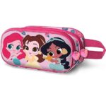 Estuche Portatodo 3D Doble Disney Princesas Flowers 22 x 10 cm