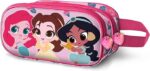 Estuche Portatodo 3D Doble Disney Princesas Flowers 22 x 10 cm - Imagen 3